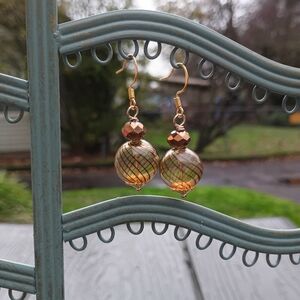 Lampwork Bead Dangle Earrings